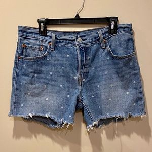 Levi’s Polka Dot Jean Shorts 501 CT